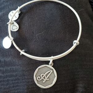 Alex and Ani initial A bangle bracelet